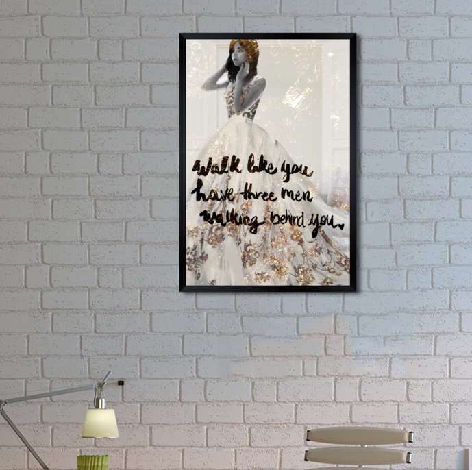 Ivy Bronx 'Walk Like' Framed Graphic Art Print Wayfair